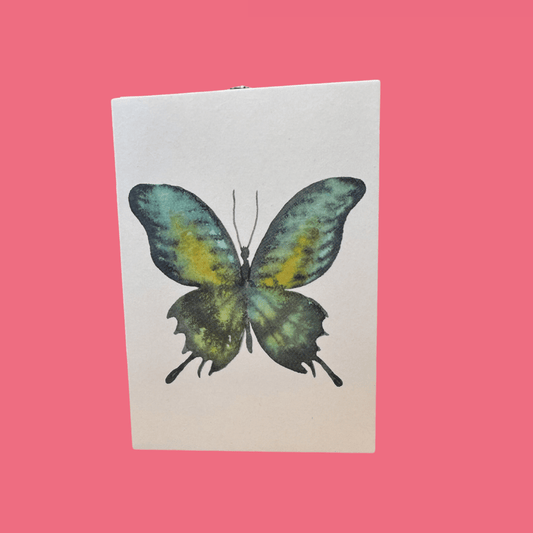 ALL BY VOSS - Flowercard A7 - Papillon green - Merle og Wilde
