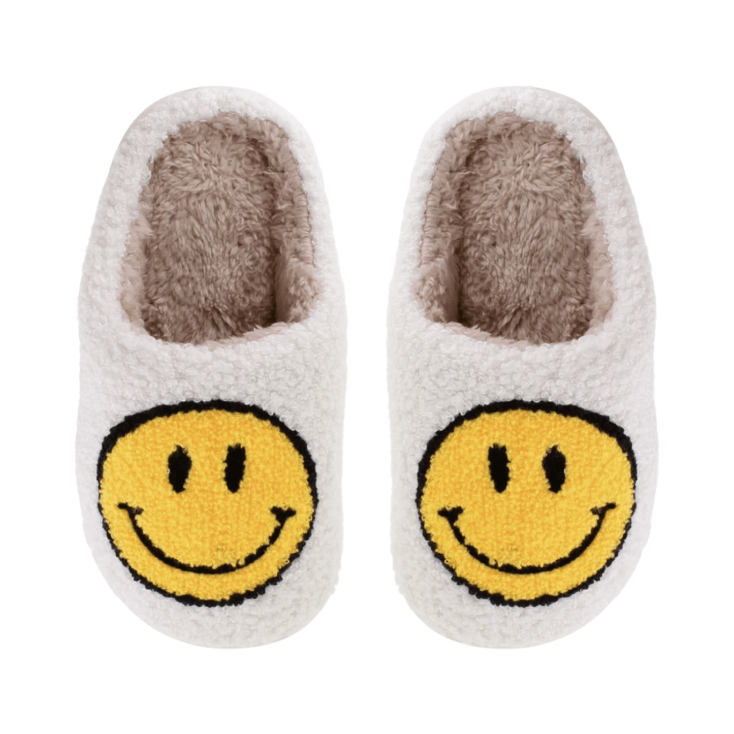 Bystær - Børn Smileys slippers - Hvid/gul - Merle og Wilde