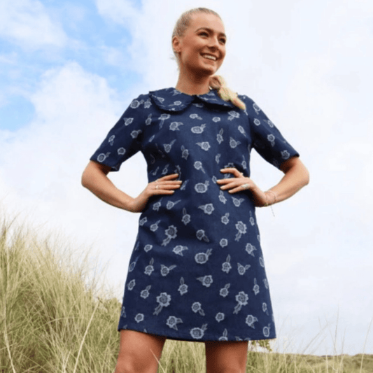 Liberte - Mitty Dress - Demin flower - Merle og Wilde