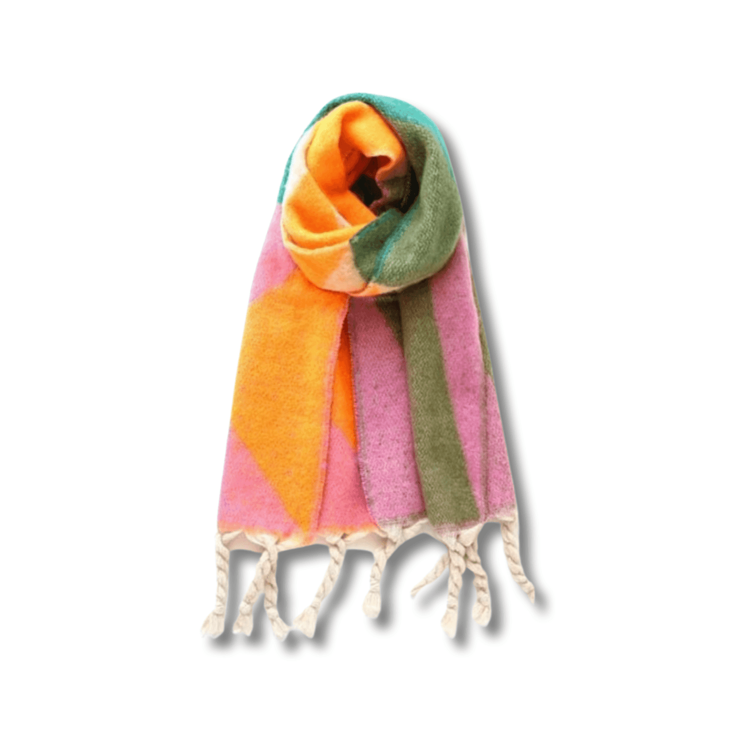 Bystær - Aura halstørklæde - Grafisk pink/orange - Merle og Wilde