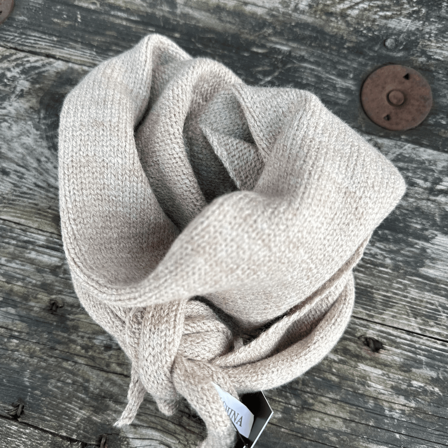 Three m - Knit (strikkede) mini tørklæder - beige - Merle og Wilde