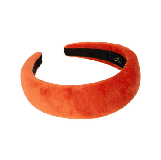 Pico - Pico - Emma plain velvet headband - orange - Merle og Wilde