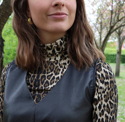 Liberte - Lotus Highneck Blouse - Leo