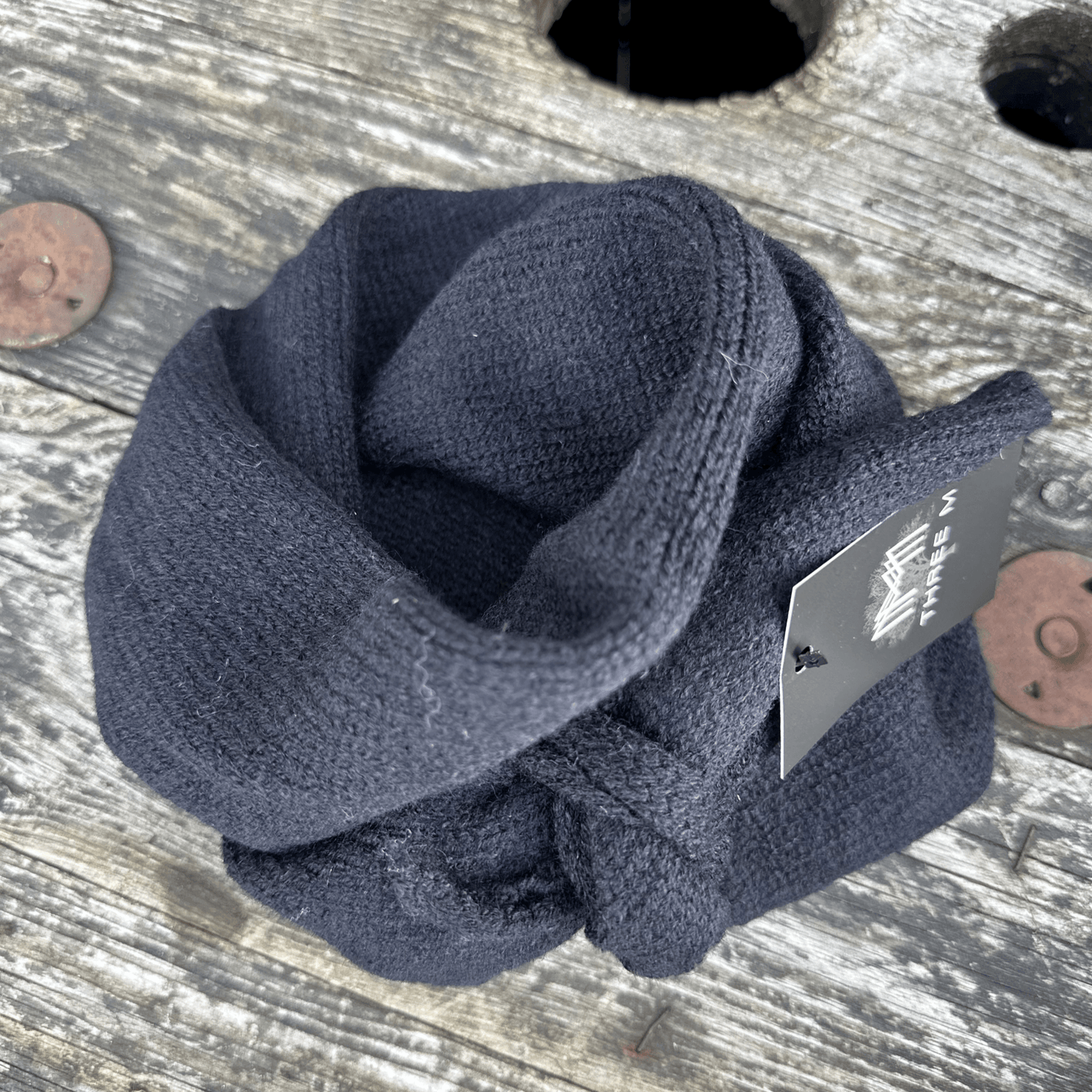 Three m - Knit (strikkede) mini tørklæder - sort - Merle og Wilde
